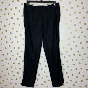𝅺ISABEL Marant Linen Blend Ankle Trousers Black 4